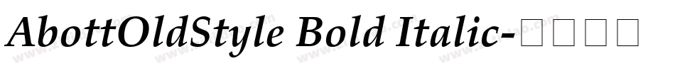 AbottOldStyle Bold Italic字体转换
